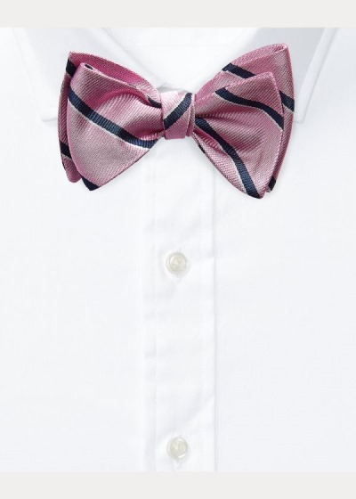 Men's Polo Ralph Lauren Striped Silk Bow Ties | 480651RQI